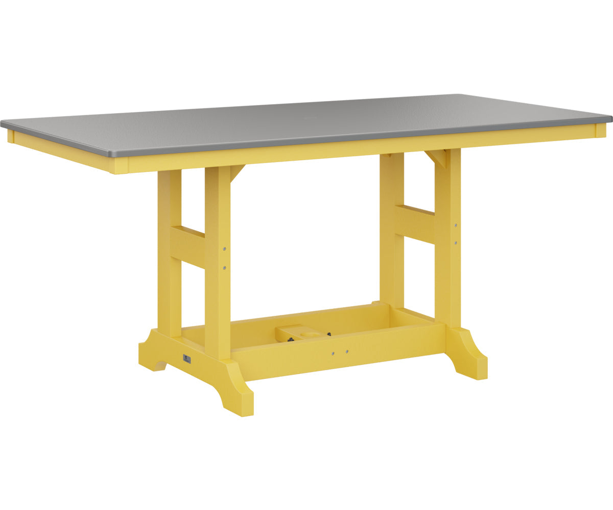 Berlin Gardens Garden Classic 33" x 66" Rectangular Bar Table with Hammered Top