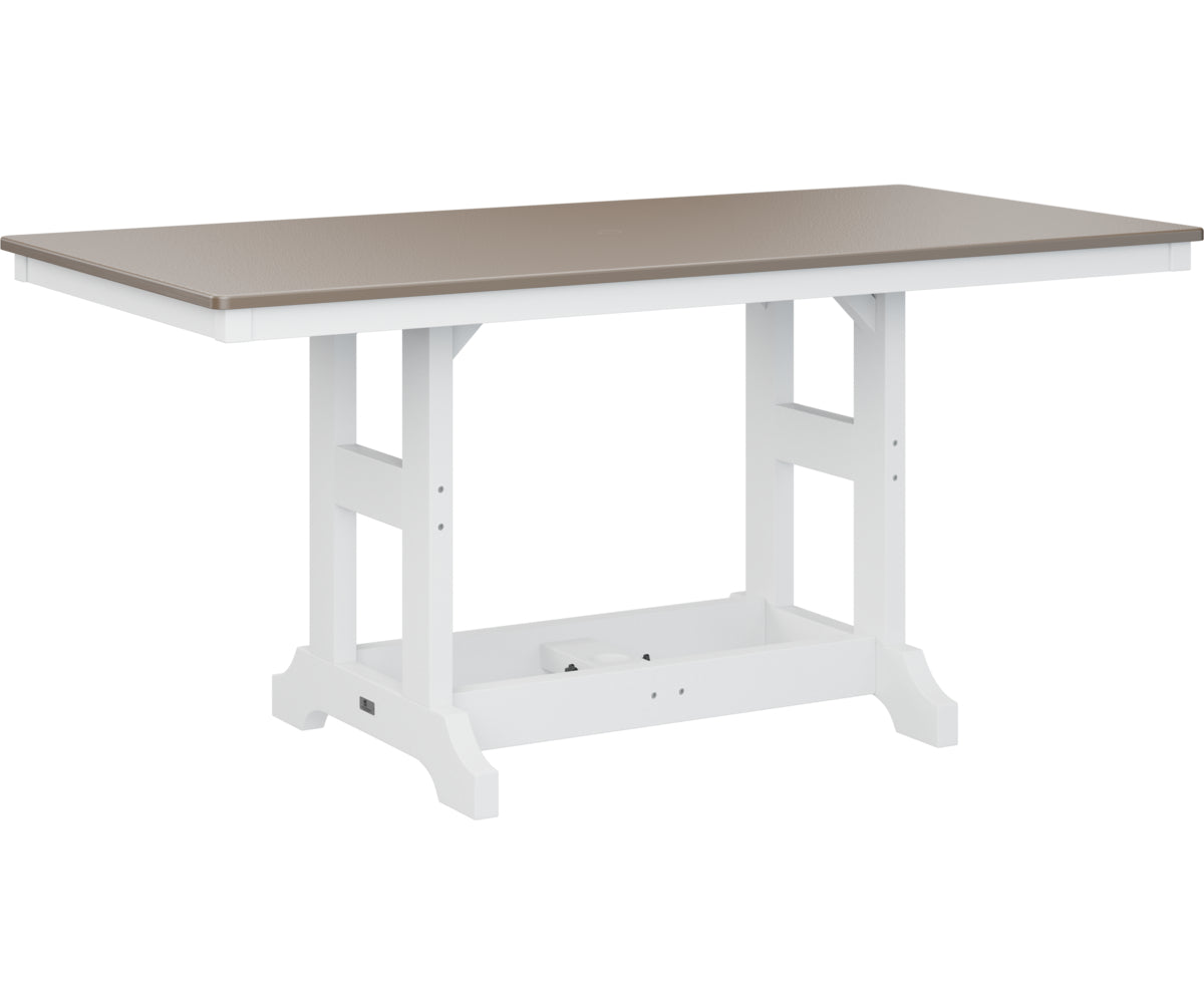 Berlin Gardens Garden Classic 33" x 66" Rectangular Bar Table with Hammered Top