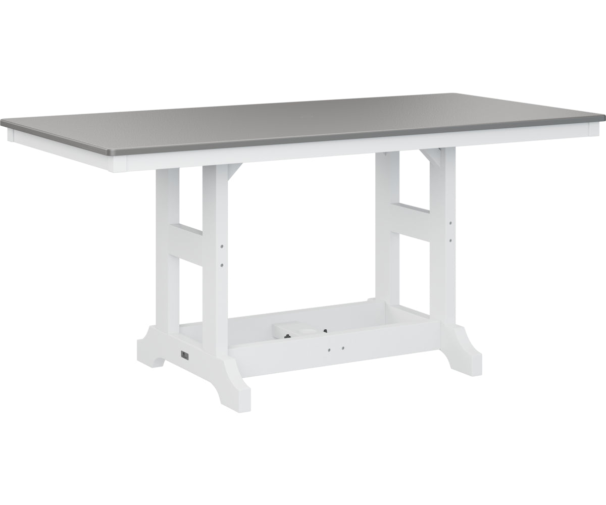 Berlin Gardens Garden Classic 33" x 66" Rectangular Bar Table with Hammered Top