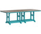 Berlin Gardens Garden Classic Bar Height 44" x 96" Rectangular Table with Hammered Top