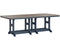 Berlin Gardens Garden Classic Bar Height 44" x 96" Rectangular Table with Hammered Top