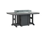 Berlin Gardens Garden Classic 44" x 72" Rectangular Fire Dining Table with Hammered Top