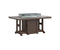 Berlin Gardens Garden Classic 44" x 72" Rectangular Fire Dining Table with Hammered Top