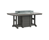 Berlin Gardens Garden Classic 44" x 72" Rectangular Fire Dining Table with Hammered Top