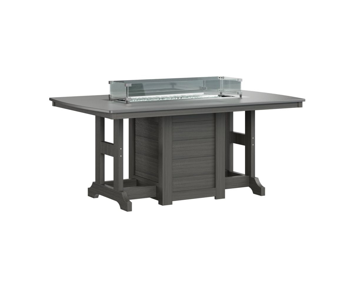 Berlin Gardens Garden Classic 44" x 72" Rectangular Fire Dining Table with Hammered Top