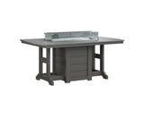 Berlin Gardens Garden Classic 44" x 72" Rectangular Fire Dining Table with Hammered Top