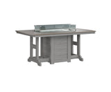 Berlin Gardens Garden Classic 44" x 72" Rectangular Fire Dining Table with Hammered Top