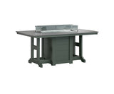 Berlin Gardens Garden Classic 44" x 72" Rectangular Fire Dining Table with Hammered Top