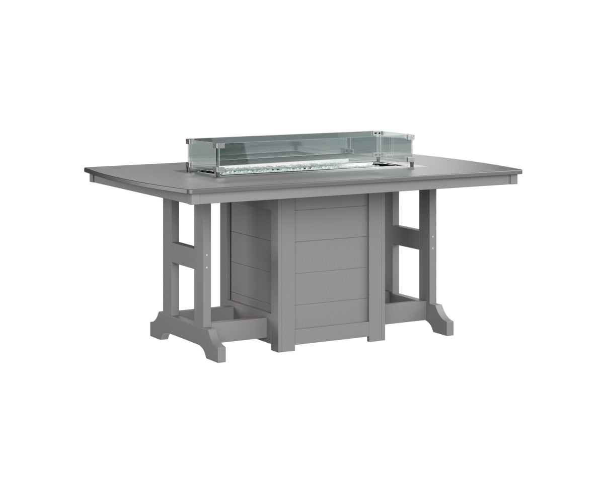 Berlin Gardens Garden Classic 44" x 72" Rectangular Fire Counter Table with Hammered Top