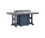 Berlin Gardens Garden Classic 44" x 72" Rectangular Fire Dining Table with Hammered Top