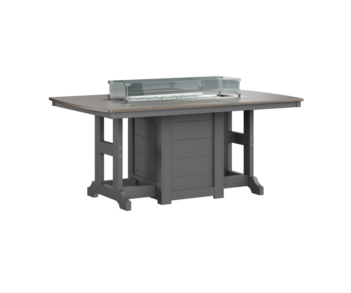 Berlin Gardens Garden Classic 44" x 72" Rectangular Fire Dining Table with Hammered Top