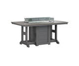 Berlin Gardens Garden Classic 44" x 72" Rectangular Fire Dining Table with Hammered Top