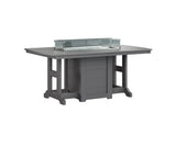 Berlin Gardens Garden Classic 44" x 72" Rectangular Fire Bar Table with Hammered Top