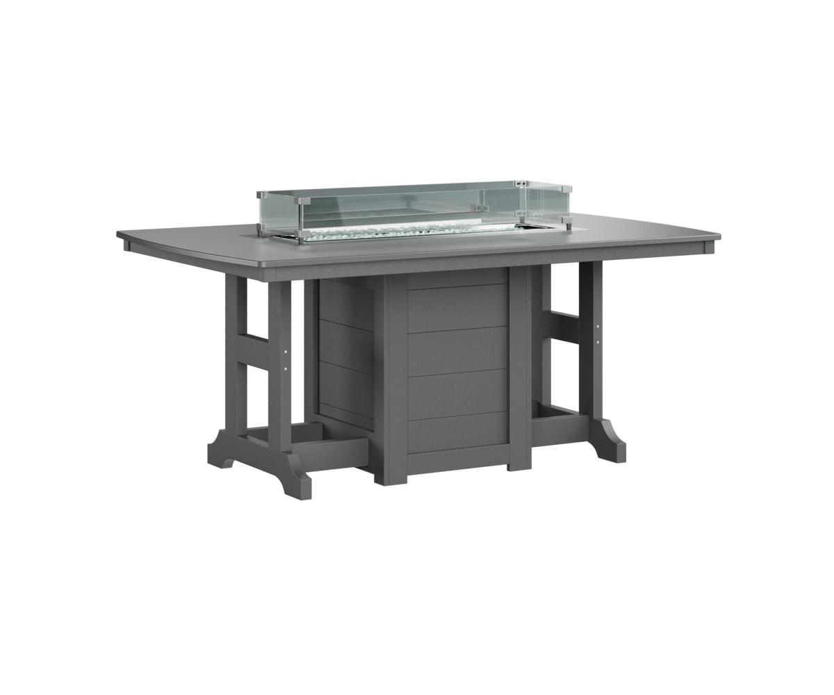 Berlin Gardens Garden Classic 44" x 72" Rectangular Fire Dining Table with Hammered Top