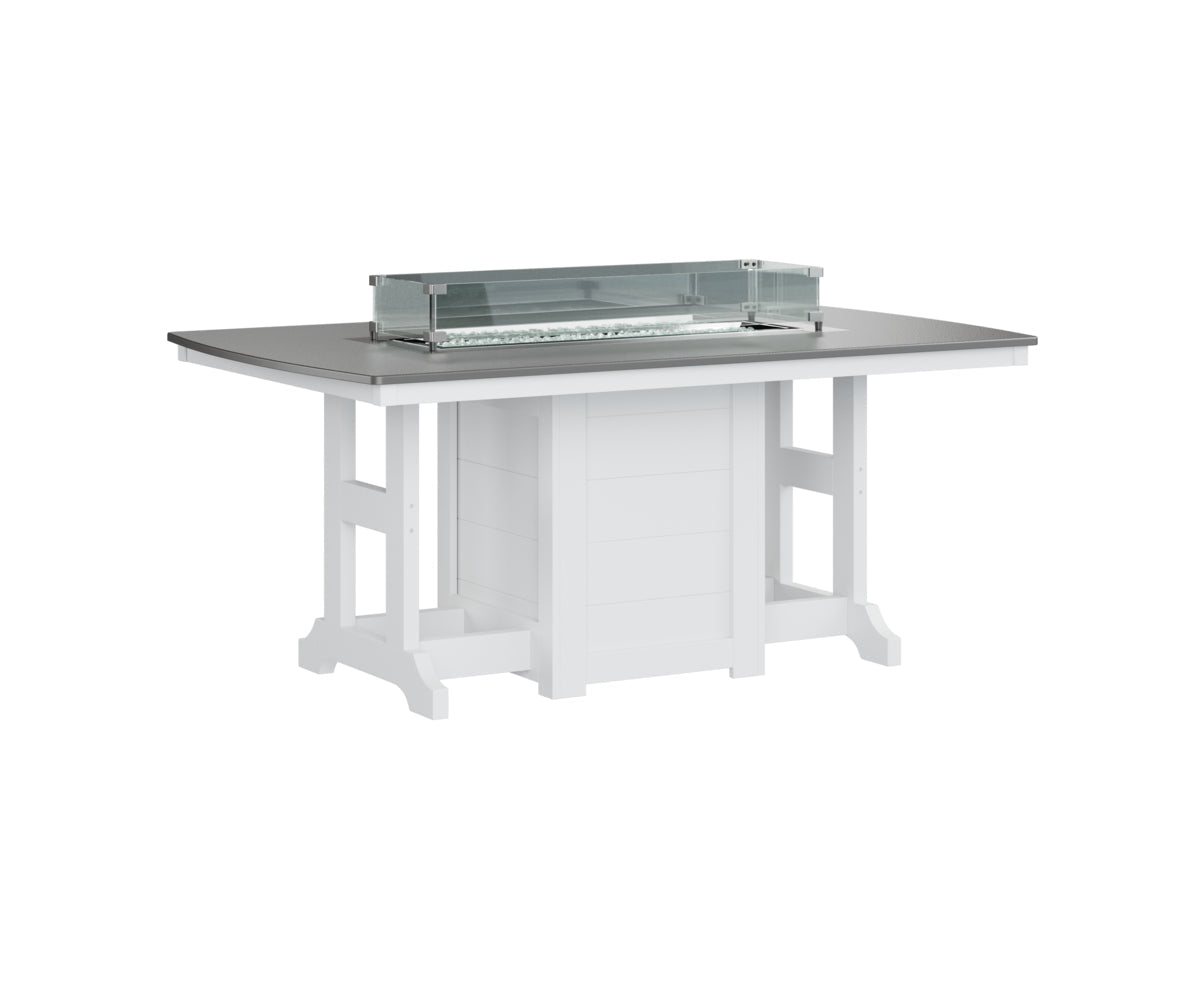 Berlin Gardens Garden Classic 44" x 72" Rectangular Fire Dining Table with Hammered Top