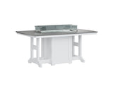 Berlin Gardens Garden Classic 44" x 72" Rectangular Fire Dining Table with Hammered Top