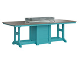 Berlin Gardens Garden Classic 44" x 96" Rectangular Bar Table with Hammered Top