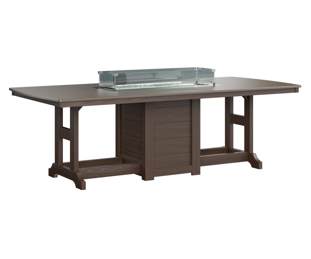 Berlin Gardens Garden Classic 44" x 96" Rectangular Bar Table with Hammered Top