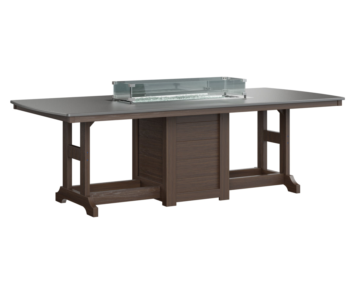 Berlin Gardens Garden Classic 44" x 96" Rectangular Bar Table with Hammered Top