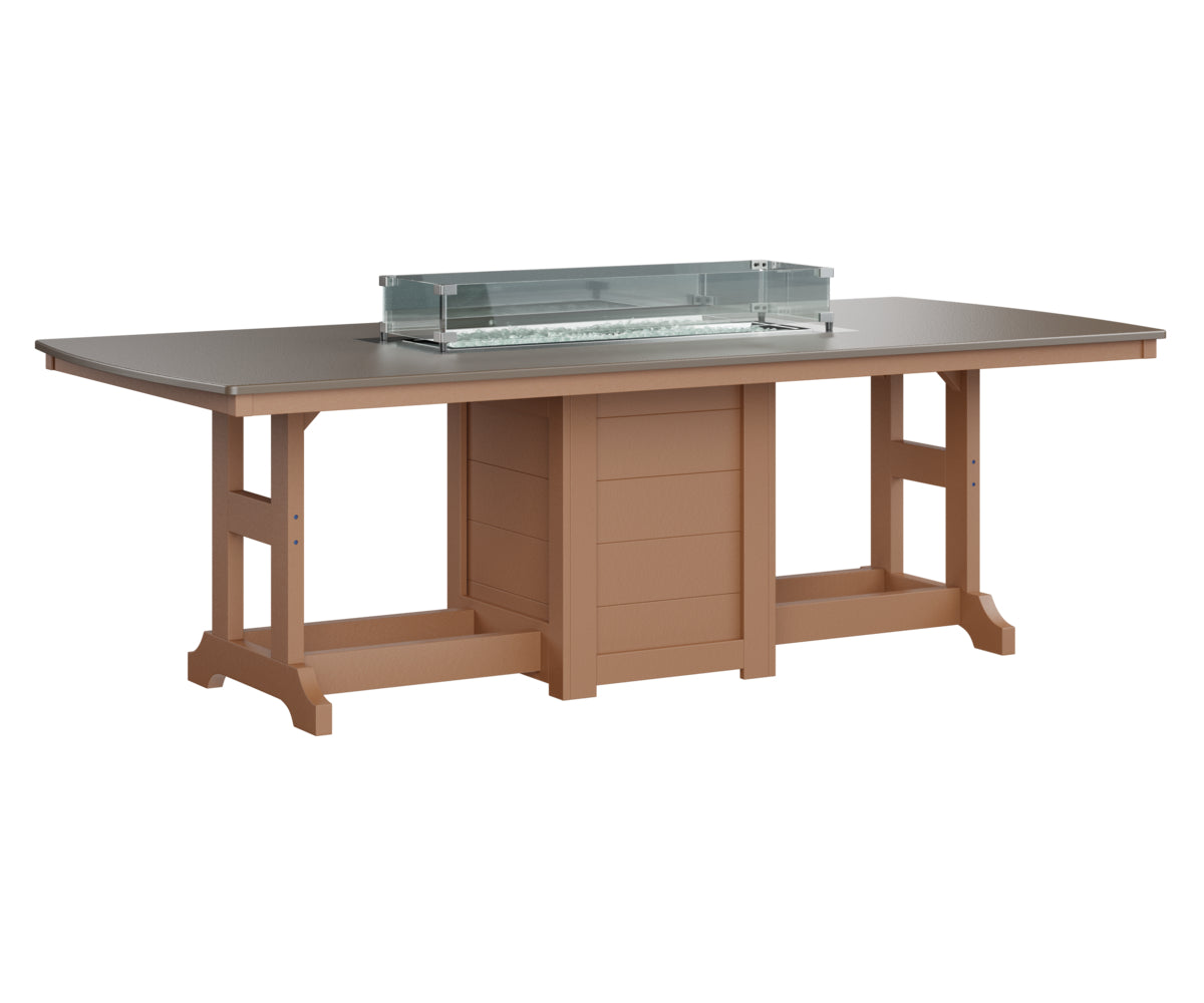 Berlin Gardens Garden Classic 44" x 96" Rectangular Bar Table with Hammered Top