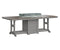 Berlin Gardens Garden Classic 44" x 96" Rectangular Fire Dining Table with Hammered Top