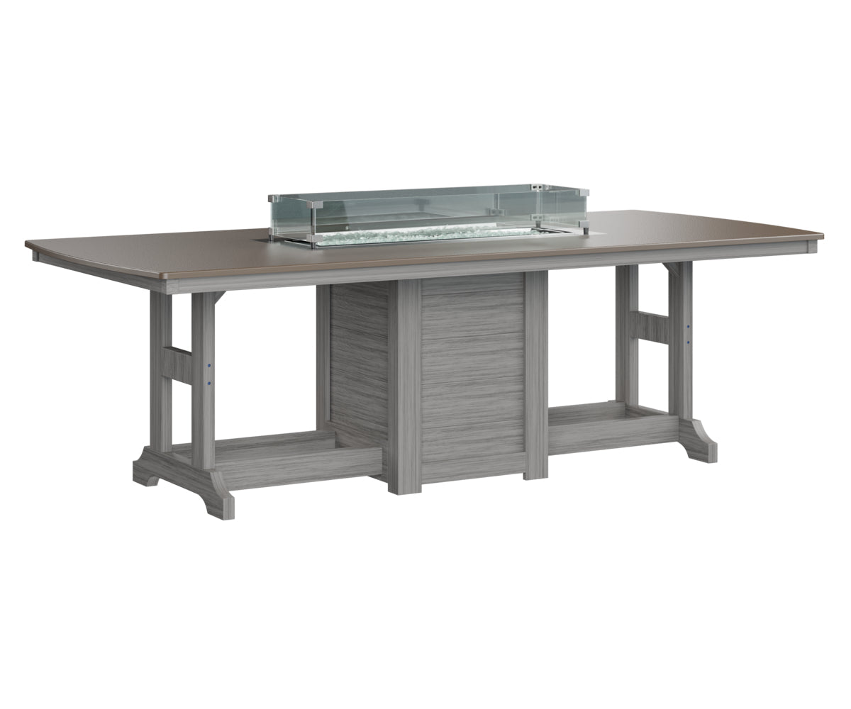 Berlin Gardens Garden Classic 44" x 96" Rectangular Bar Table with Hammered Top