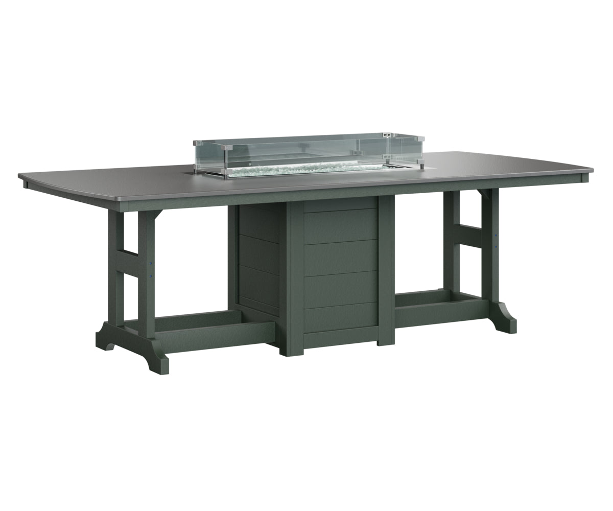 Berlin Gardens Garden Classic 44" x 96" Rectangular Bar Table with Hammered Top
