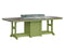 Berlin Gardens Garden Classic 44" x 96" Rectangular Fire Dining Table with Hammered Top
