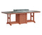 Berlin Gardens Garden Classic 44" x 96" Rectangular Fire Dining Table with Hammered Top