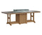Berlin Gardens Garden Classic 44" x 96" Rectangular Fire Dining Table with Hammered Top