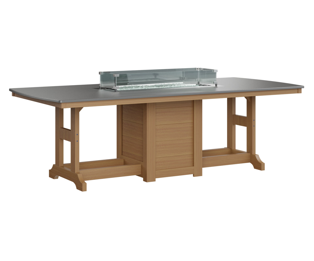 Berlin Gardens Garden Classic 44" x 96" Rectangular Bar Table with Hammered Top