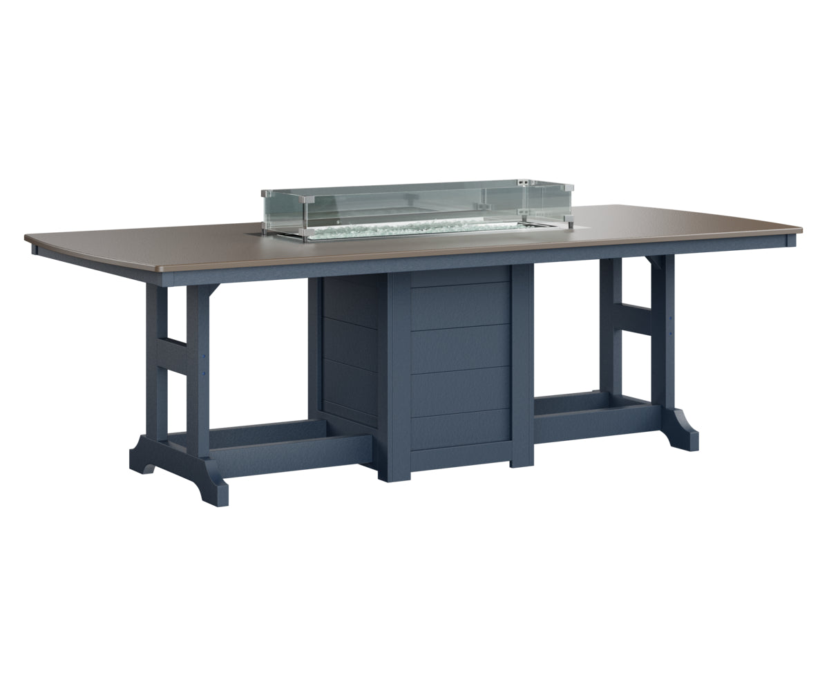 Berlin Gardens Garden Classic 44" x 96" Rectangular Bar Table with Hammered Top