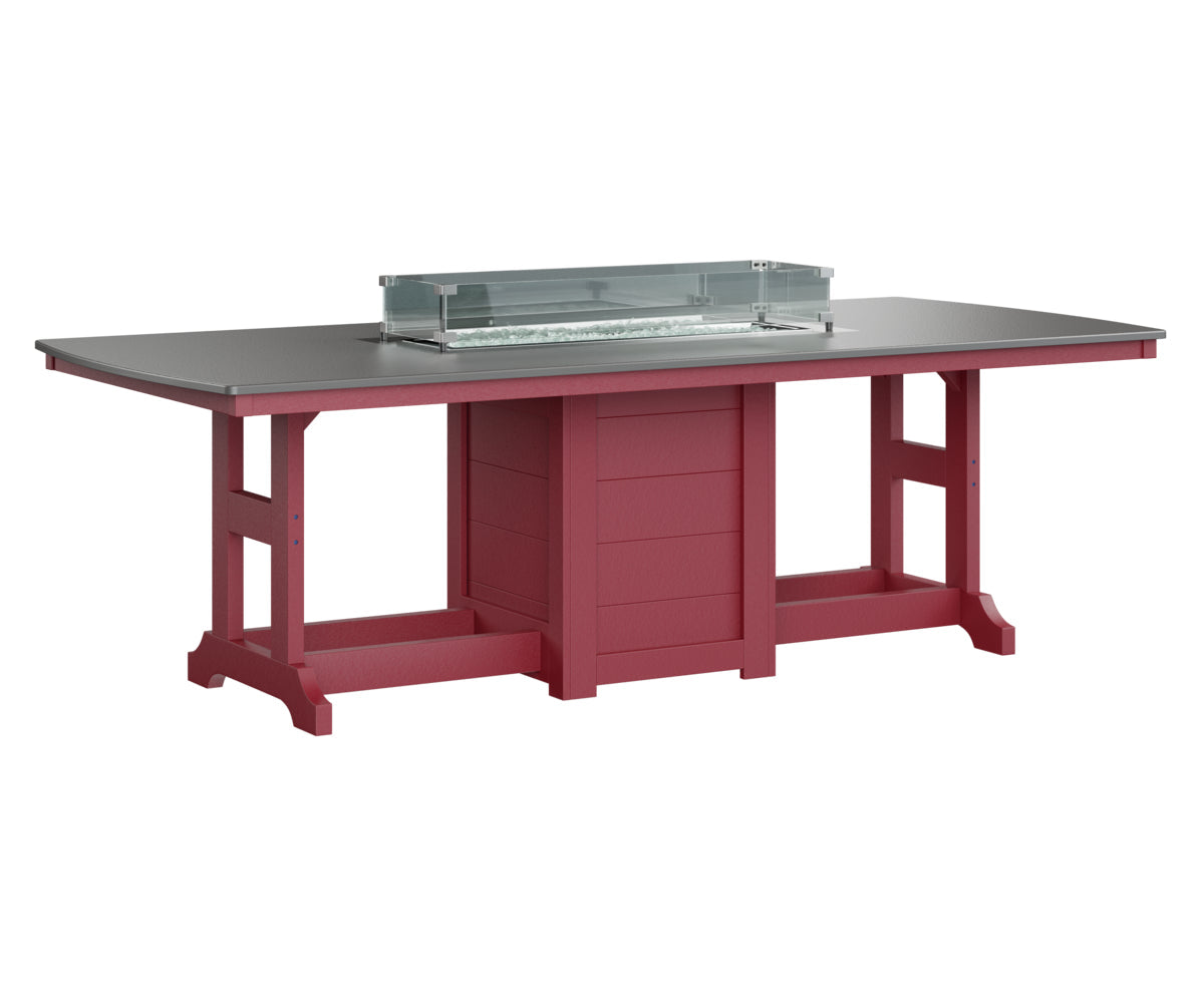 Berlin Gardens Garden Classic 44" x 96" Rectangular Bar Table with Hammered Top