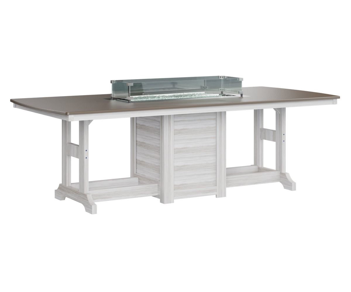 Berlin Gardens Garden Classic 44" x 96" Rectangular Bar Table with Hammered Top