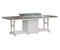 Berlin Gardens Garden Classic 44" x 96" Rectangular Fire Dining Table with Hammered Top
