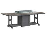 Berlin Gardens Garden Classic 44" x 96" Rectangular Bar Table with Hammered Top