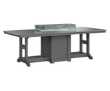 Berlin Gardens Garden Classic 44" x 96" Rectangular Bar Table with Hammered Top