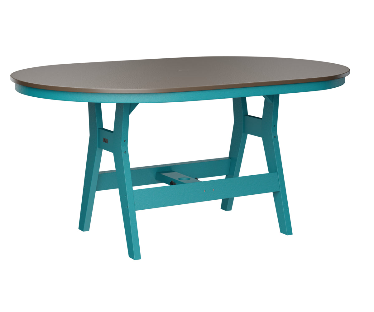 Berlin Gardens Harbor Bar Tables 44" x 64" Oblong Bar Table with Hammered Top