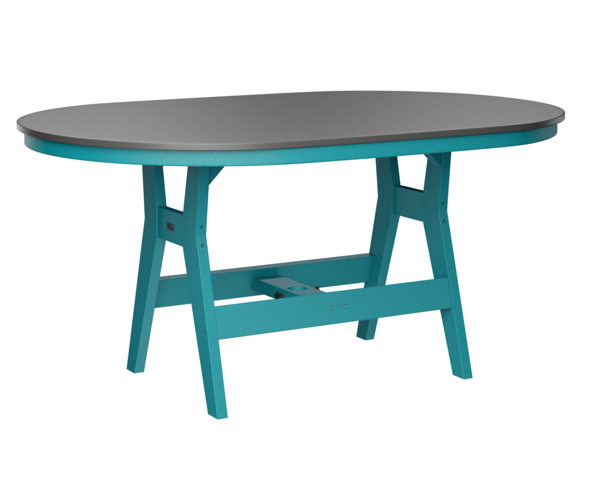 Berlin Gardens Harbor Bar Tables 44" x 64" Oblong Bar Table with Hammered Top