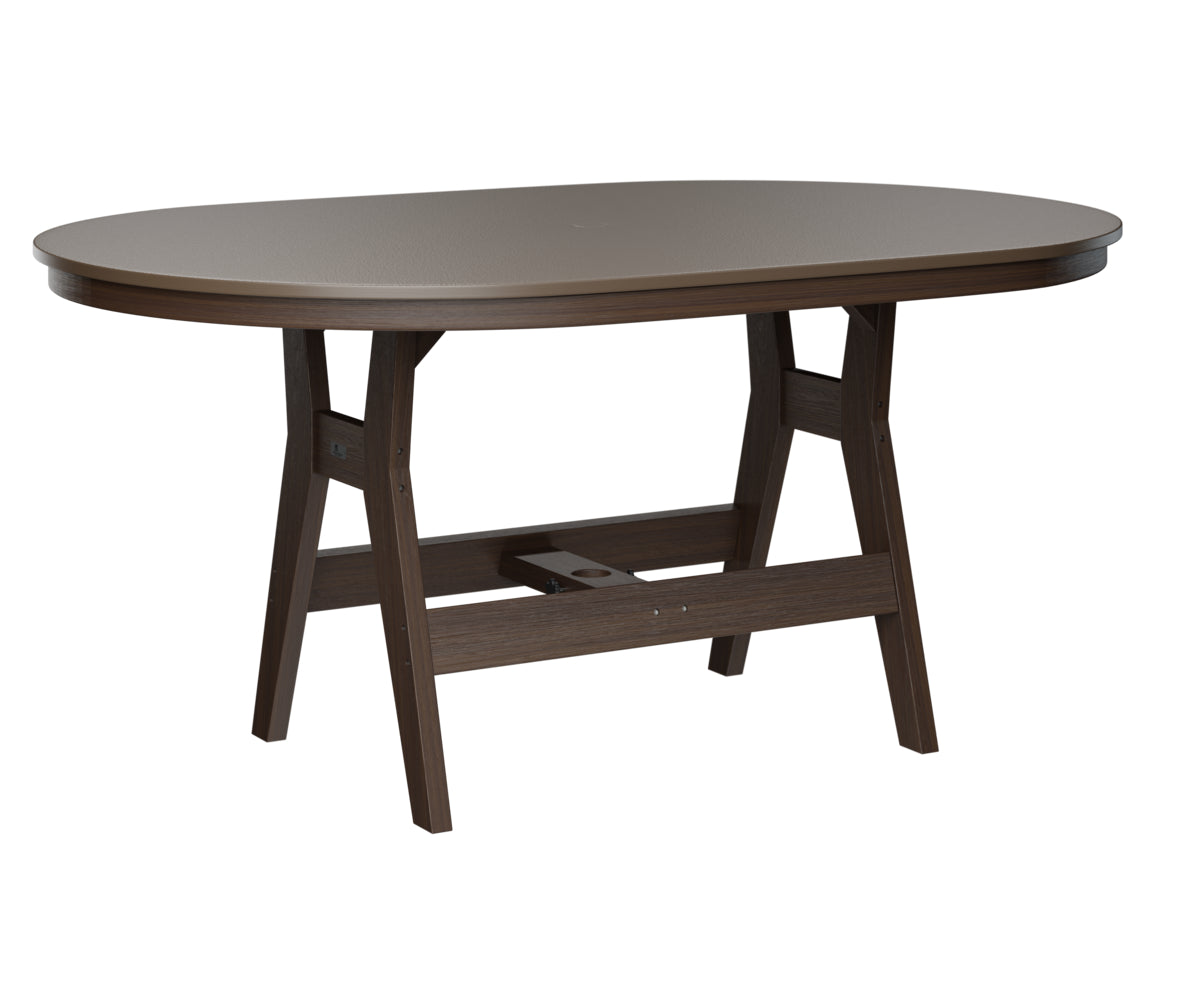 Berlin Gardens Harbor Bar Tables 44" x 64" Oblong Bar Table with Hammered Top