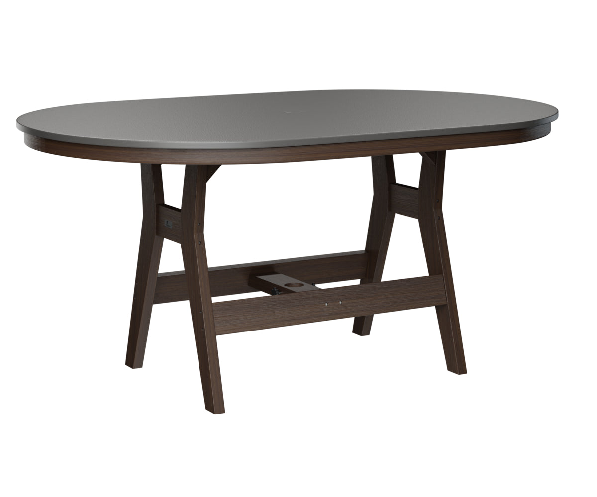 Berlin Gardens Harbor Bar Tables 44" x 64" Oblong Bar Table with Hammered Top