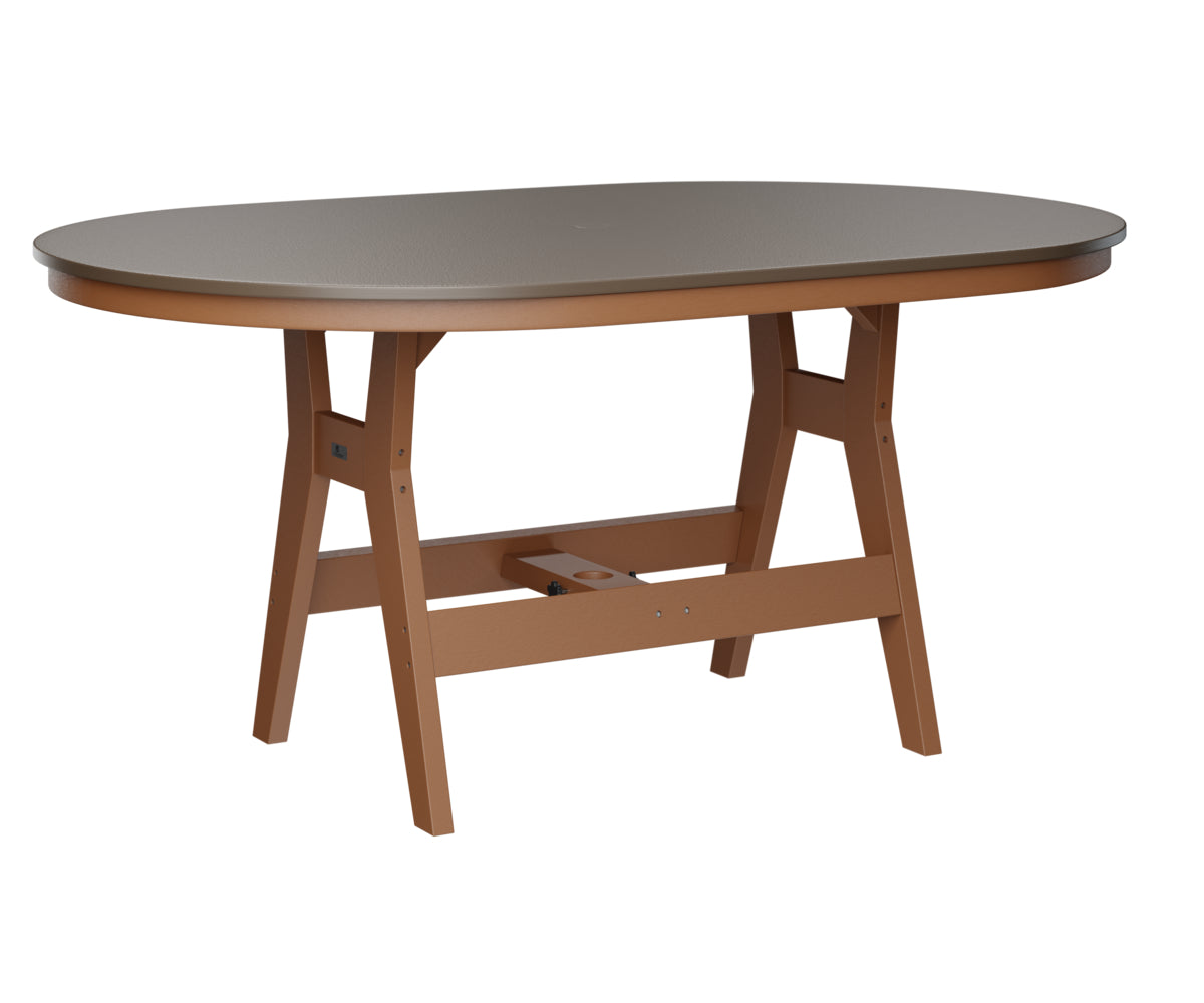 Berlin Gardens Harbor Bar Tables 44" x 64" Oblong Bar Table with Hammered Top