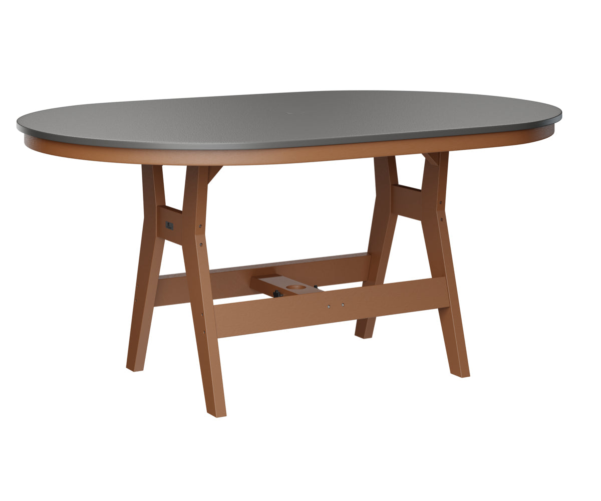 Berlin Gardens Harbor Bar Tables 44" x 64" Oblong Bar Table with Hammered Top
