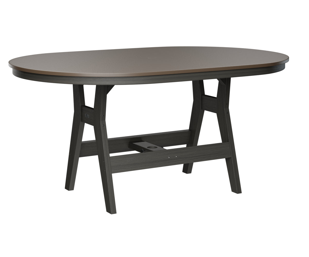 Berlin Gardens Harbor Bar Tables 44" x 64" Oblong Bar Table with Hammered Top