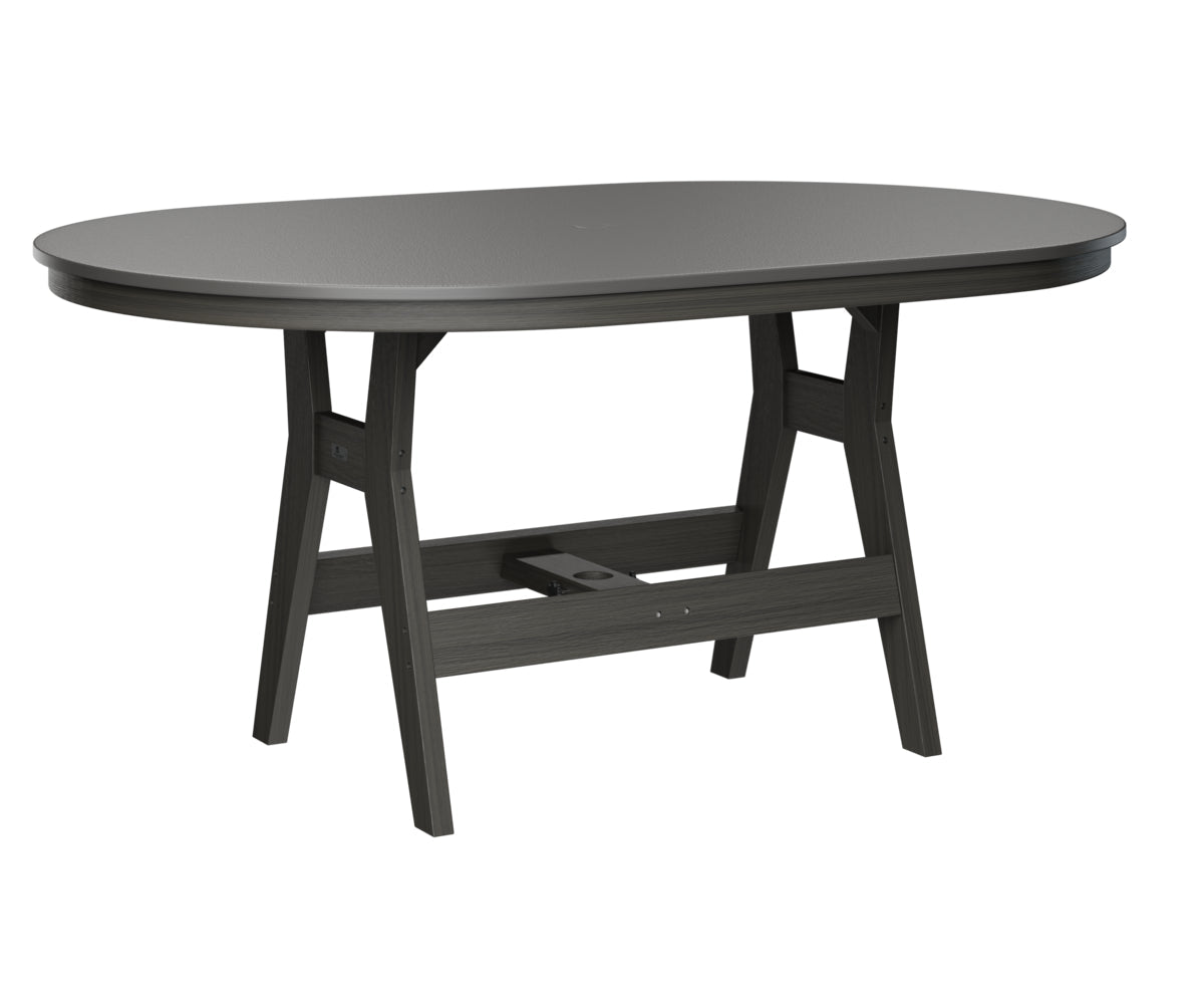 Berlin Gardens Harbor Bar Tables 44" x 64" Oblong Bar Table with Hammered Top