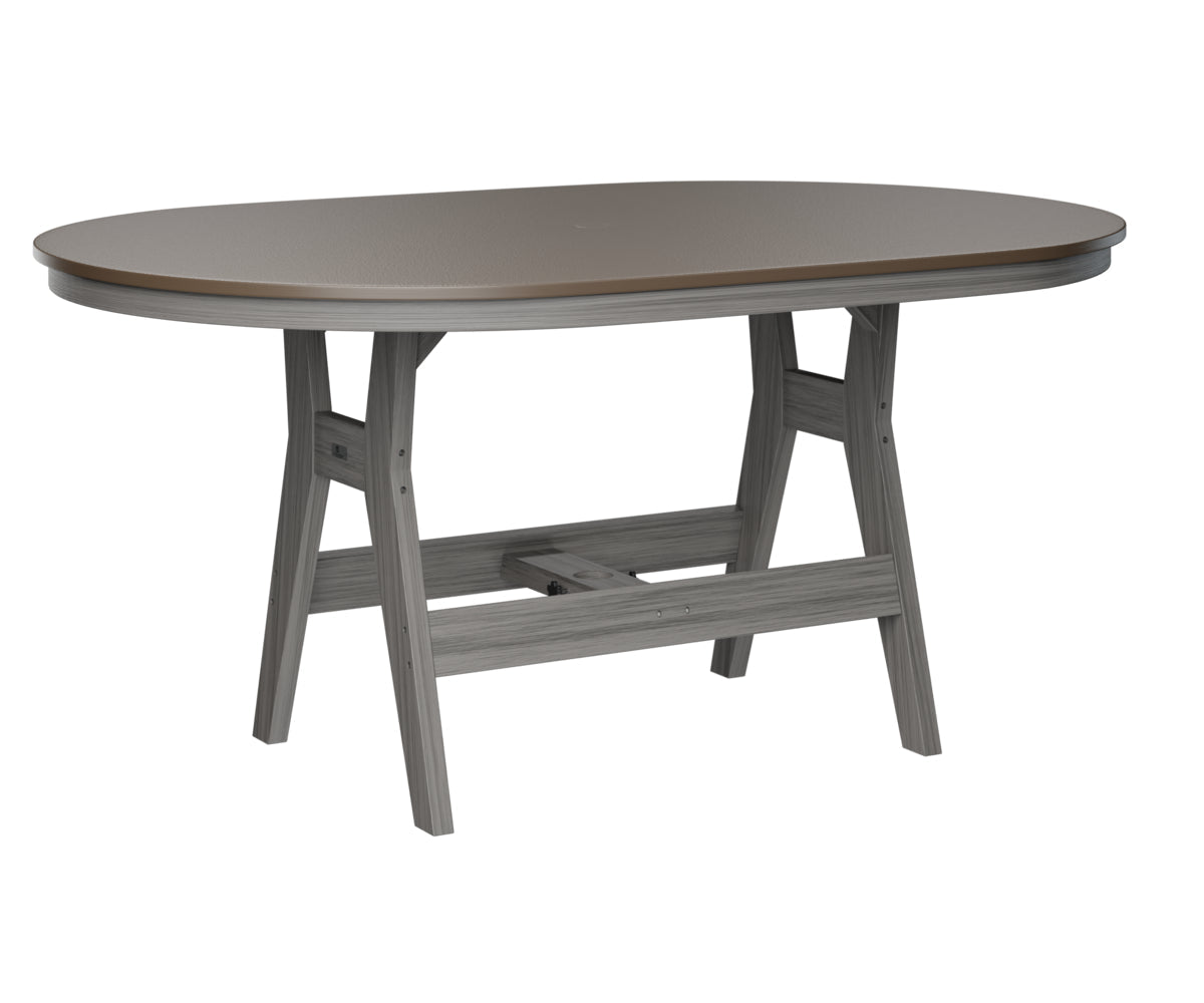 Berlin Gardens Harbor Bar Tables 44" x 64" Oblong Bar Table with Hammered Top