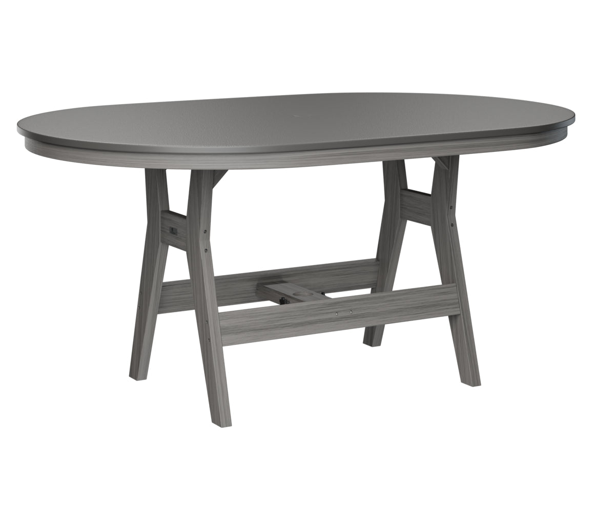 Berlin Gardens Harbor Bar Tables 44" x 64" Oblong Bar Table with Hammered Top