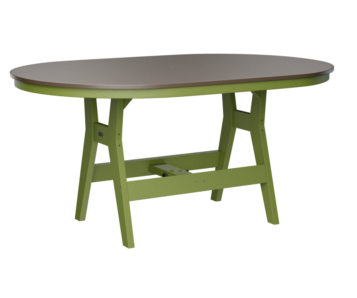 Berlin Gardens Harbor Bar Tables 44" x 64" Oblong Bar Table with Hammered Top