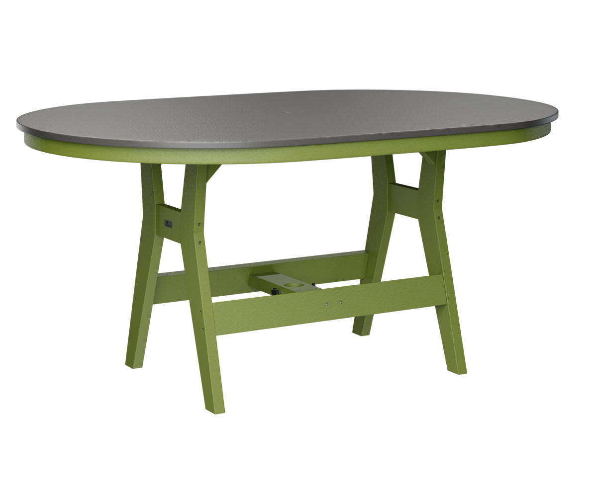 Berlin Gardens Harbor Bar Tables 44" x 64" Oblong Bar Table with Hammered Top