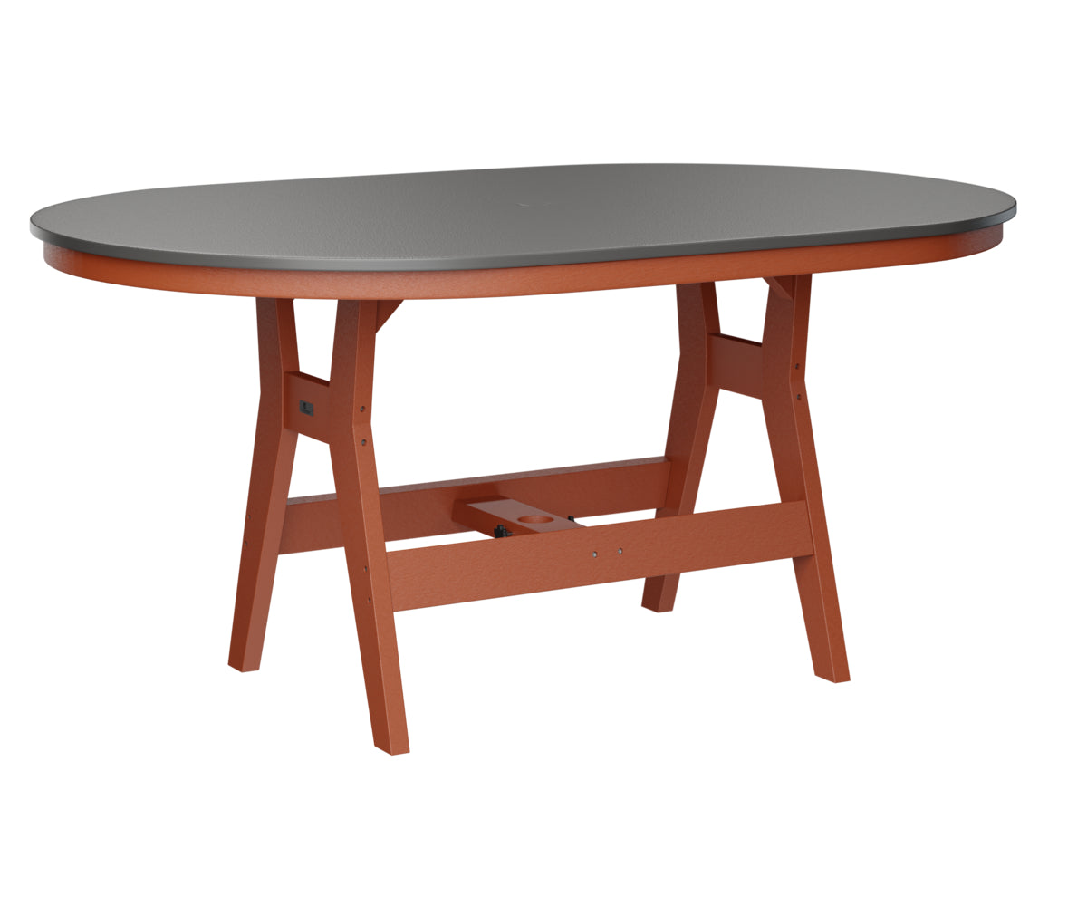 Berlin Gardens Harbor Bar Tables 44" x 64" Oblong Bar Table with Hammered Top